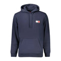 Sweat à capuche tommy hilfiger bleu marine en coton avec logo classique et cordons assortis homme
