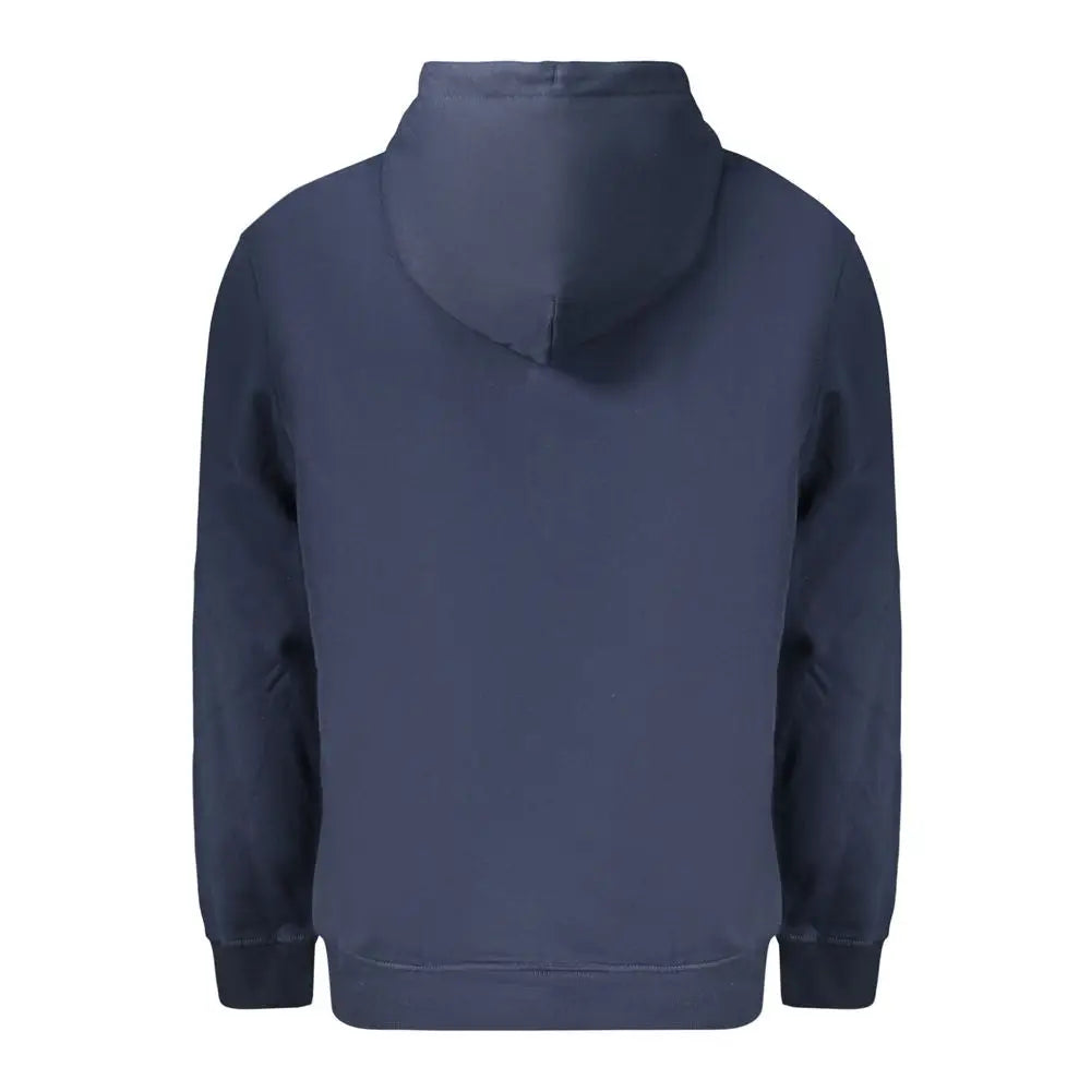 Sweat à capuche bleu marine en coton pour homme tommy hilfiger avec poignets et ourlet côtelés