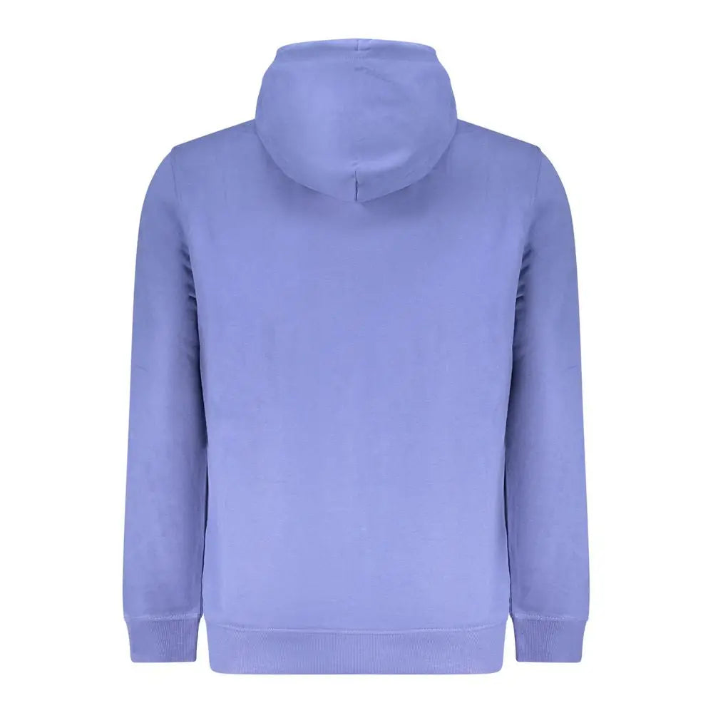Sweatshirt homme tommy hilfiger bleu en coton avec tissu lisse et confortable et bords côtes