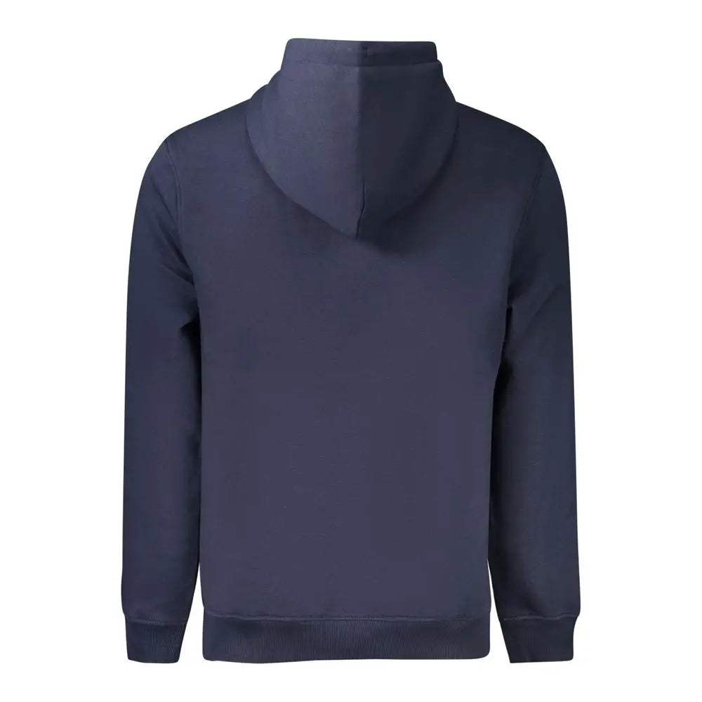 Sweatshirt homme tommy hilfiger bleu marine en coton avec capuche et poignets et ourlet côtelés