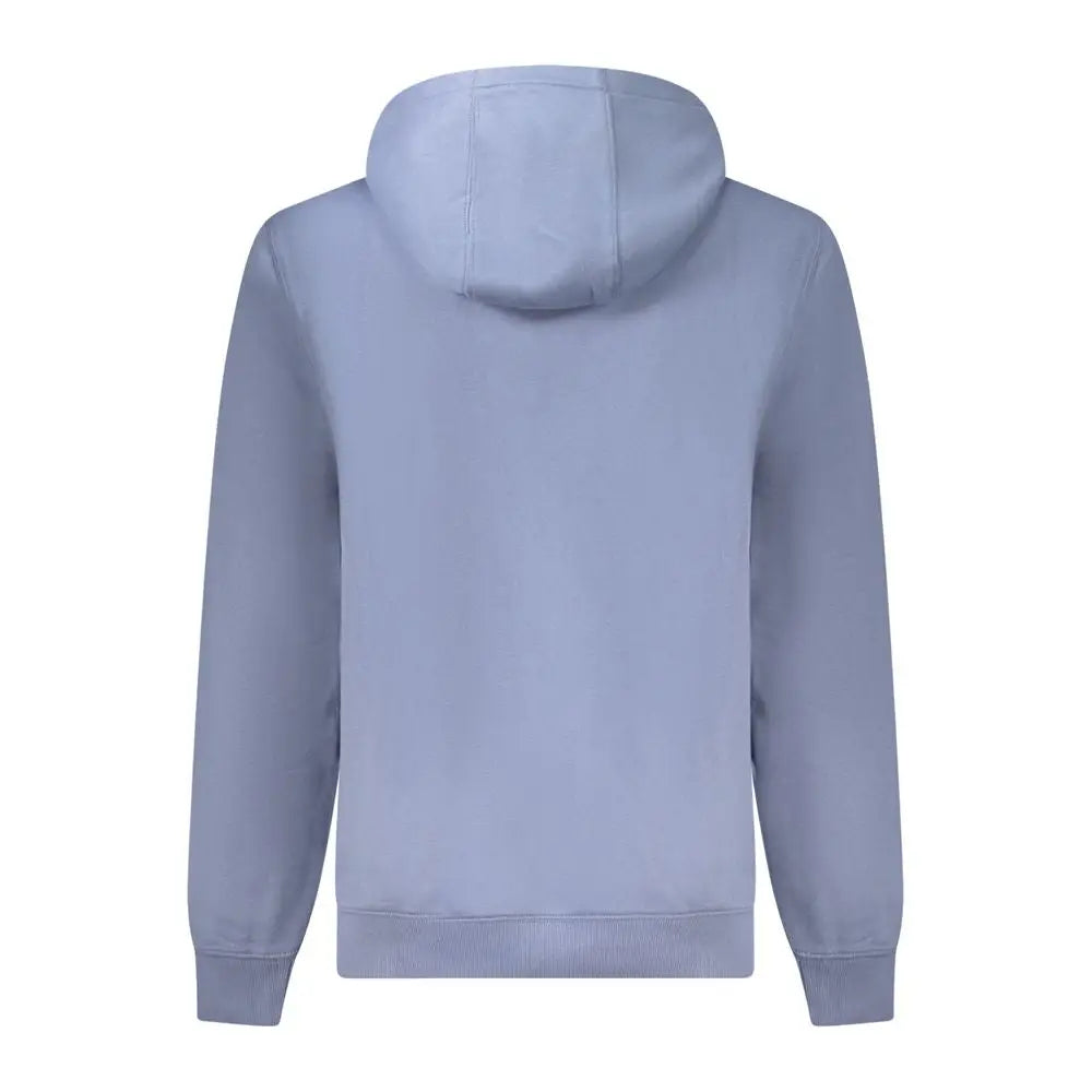 Sweatshirt homme Tommy Hilfiger bleu clair en coton avec capuche, tissu doux et finitions côtelées aux poignets