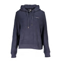 Tommy hilfiger sweat à capuche bleu marine en coton avec logo blanc subtil sur le torse