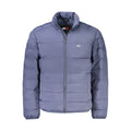 Veste matelassée puffer bleu marine tommy hilfiger pour homme en polyamide avec logo sur la poitrine
