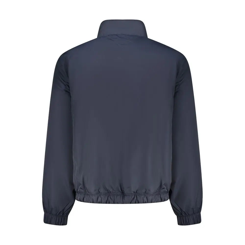 Veste bomber homme tommy hilfiger bleu marine en nylon avec col montant et poignets élastiques