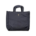 Sac fourre-tout tommy hilfiger noir en polyester avec logo métallique pour femme