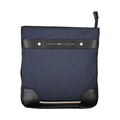 Sac bandoulière homme tommy hilfiger bleu marine en polyuréthane avec garniture en cuir noir et bande tricolore