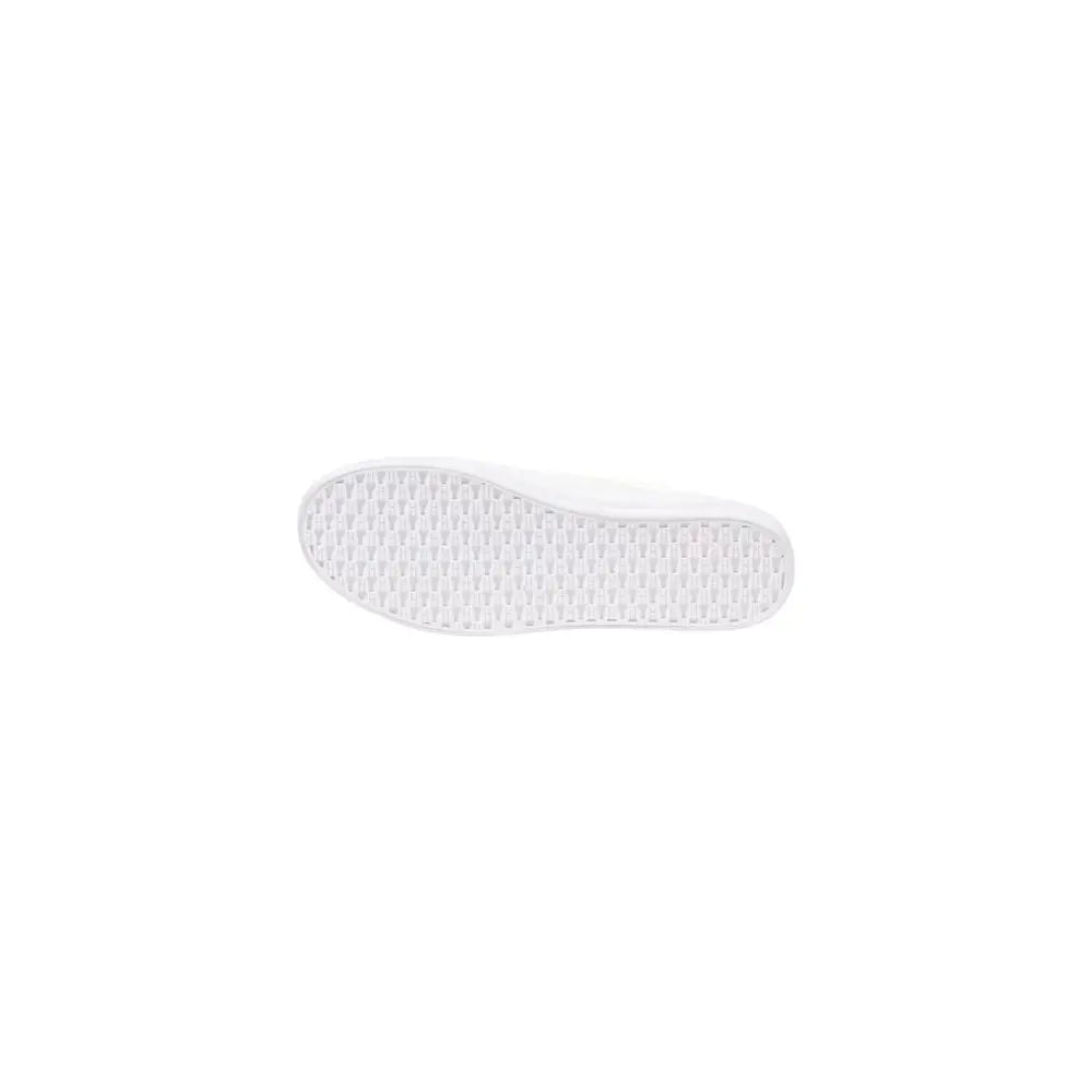 Semelle en caoutchouc blanc texturée avec motif losange de baskets basses en coton recyclé crème tommy hilfiger