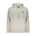 Sweatshirt homme tommy hilfiger gris en coton avec capuche gris chiné et logo petit patch sur la poitrine