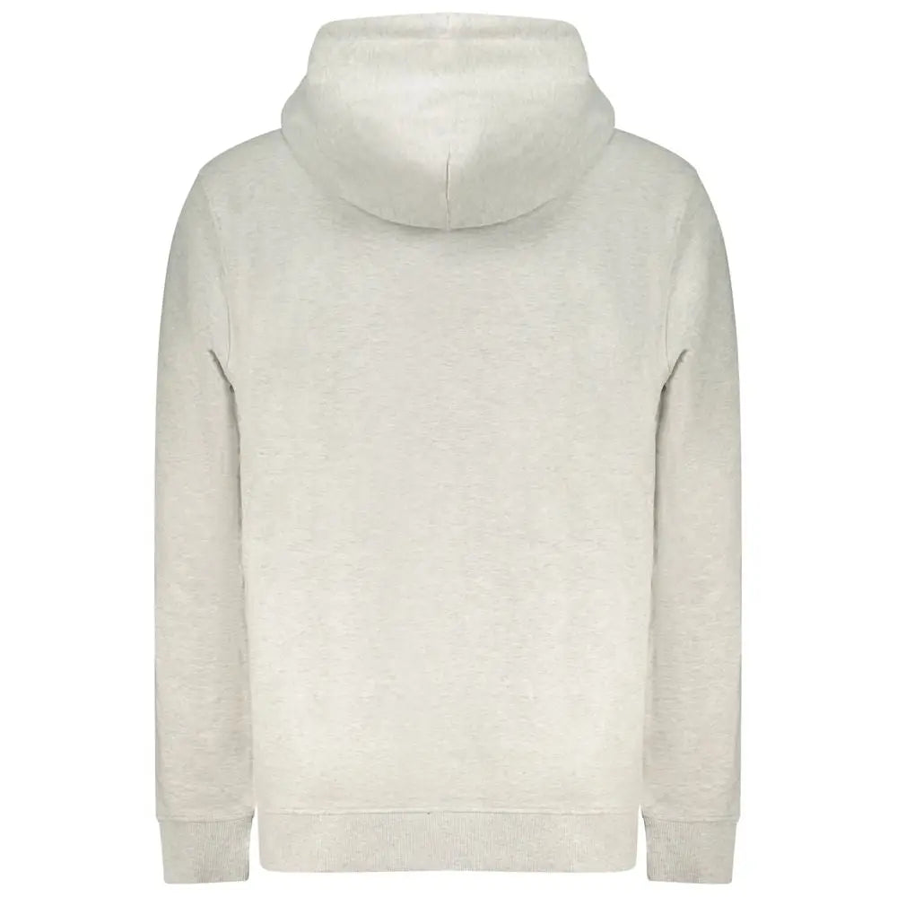 Sweatshirt Tommy Hilfiger gris en coton doux chiné avec capuche classique et poignets côtelés