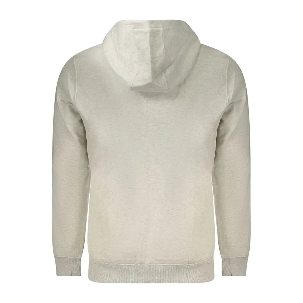 Sweat-shirt à capuche tommy hilfiger grigio en coton blanc cassé avec coupe décontractée et poignets côtelés