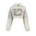 Tommy hilfiger grigio cotton sweat femme en coton heather gris avec graphique new york is for runners et logo tommy jeans sports club