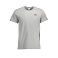 T-shirt homme tommy hilfiger en coton biologique gris chiné avec petit logo poitrine et manche