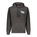Sweatshirt tommy hilfiger nero pour homme en coton gris foncé avec logo blanc et cordons assortis