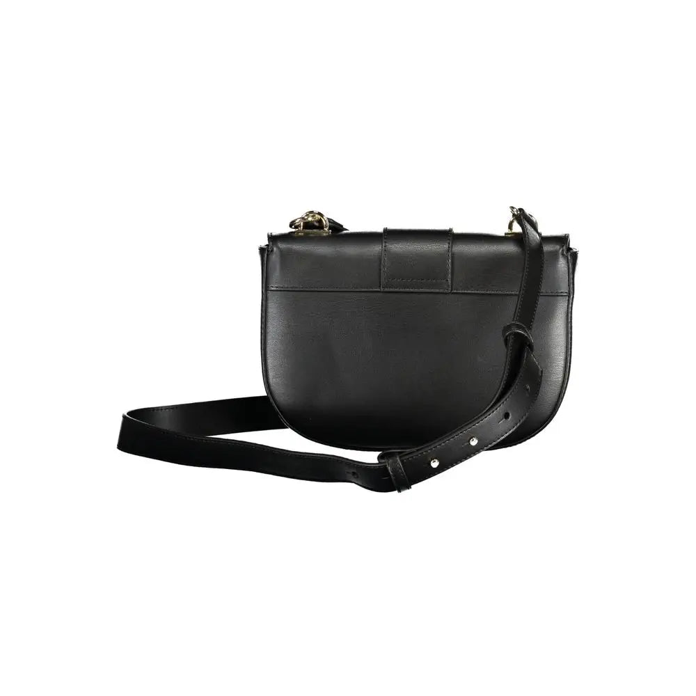 Sac bandoulière tommy hilfiger nero en cuir synthétique noir avec fermeture dorée et sangle réglable