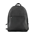 Sac à dos tommy hilfiger nero en cuir synthétique noir avec poche avant zippée et logo discret en bas