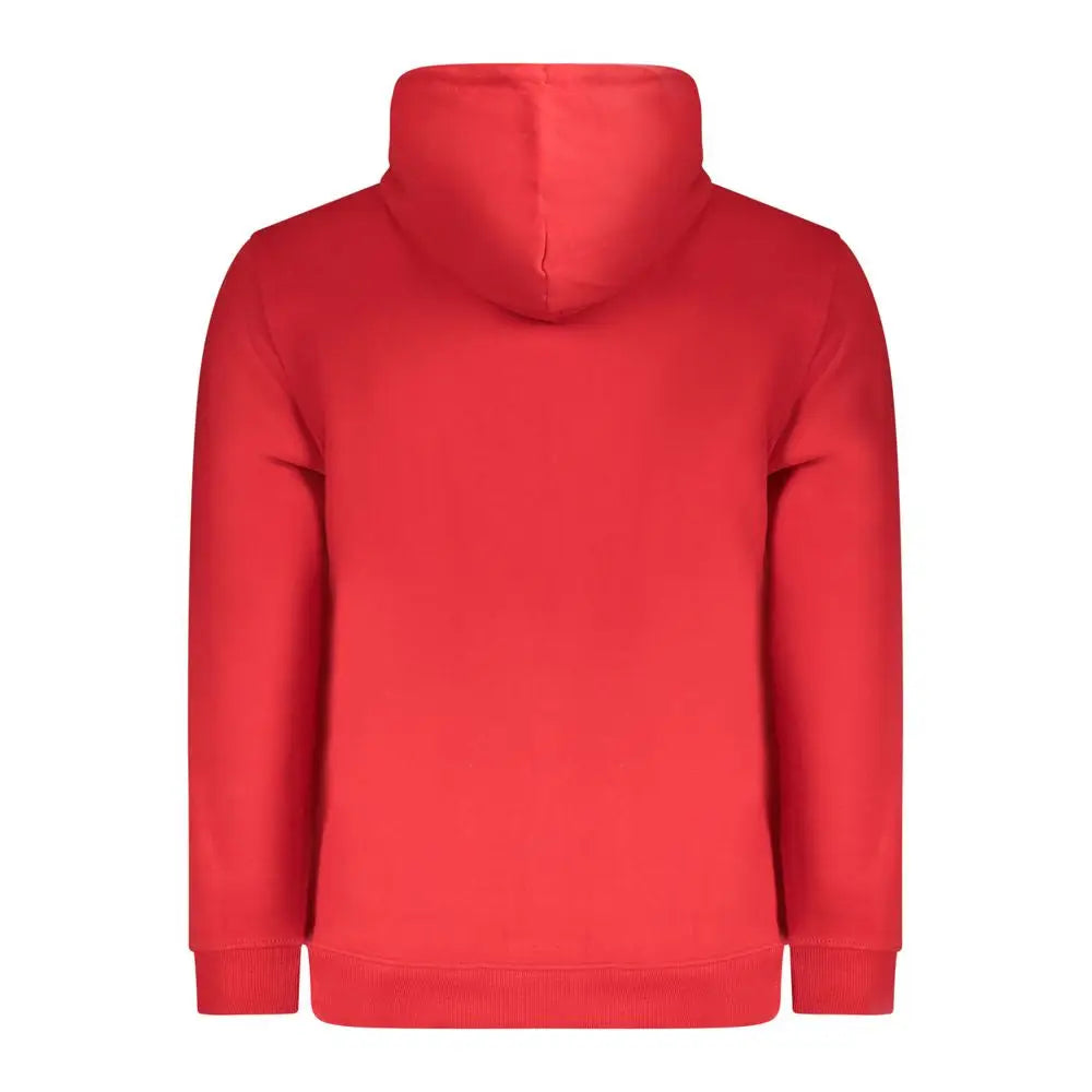 Sweatshirt homme tommy hilfiger rouge en coton avec capuche tissu doux et poignets et ourlet côtelés