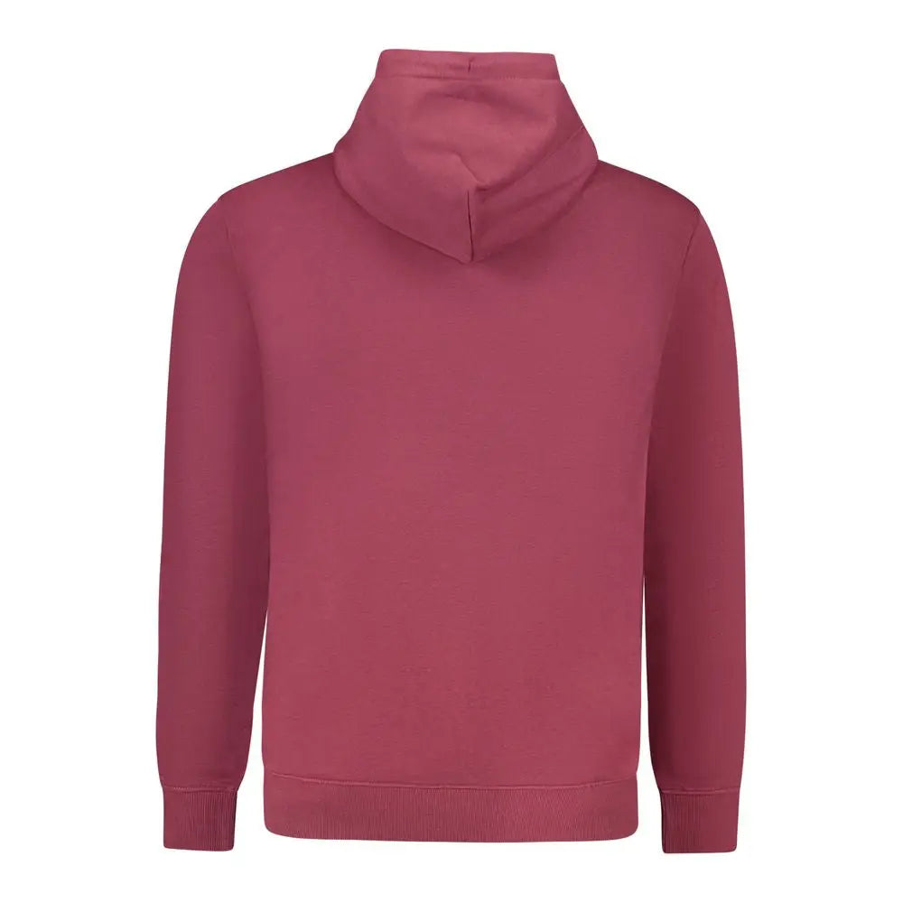 Tommy hilfiger sweat à capuche homme en coton rouge avec design classique minimaliste et bordures côtelées