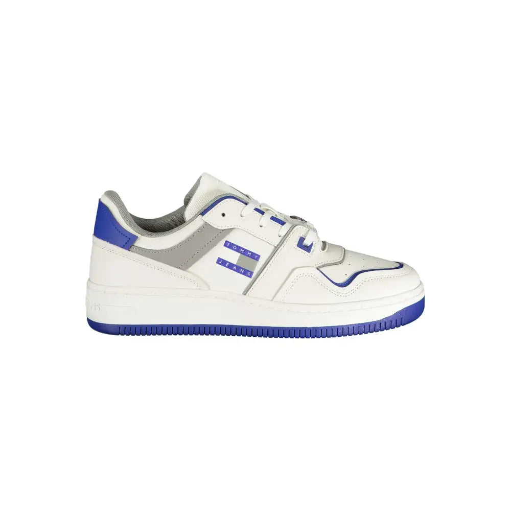 Sneaker homme tommy hilfiger royal blue en polyuréthane blanc avec accents bleus et gris design classique basse