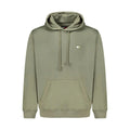 Sweatshirt hoodie tommy hilfiger vert olive en coton pour homme avec petit logo sur la poitrine et cordons assortis