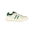 Baskets tommy hilfiger verde homme blanches et vertes avec détails en mesh et cuir