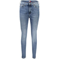 Jeans en coton bleu pour femmes de la marque Tommy Hilfiger, coupe classique et détails modernes.