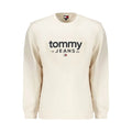 Sweatshirt homme tommy hilfiger blanc en coton avec logo noir tommy 19 jeans 85 et emblème drapeau