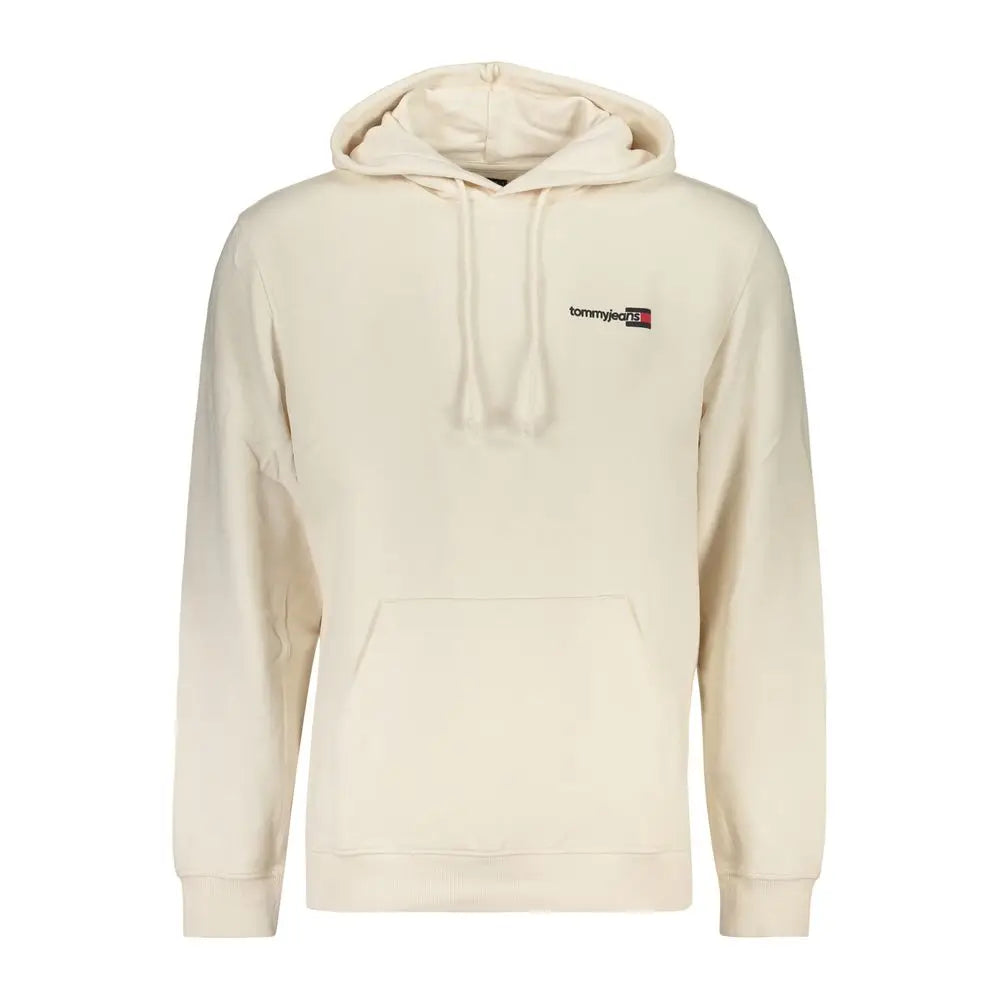 Sweat à capuche tommy hilfiger blanc en coton pour homme avec logo discret et cordons assortis
