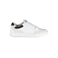 Tommy hilfiger sneaker polyéthylène blanche homme avec dessus en cuir blanc et accents bleu marine et rouge