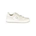 Baskets homme tommy hilfiger blanches en polyuréthane avec design minimaliste et logo gris subtil sur le côté