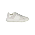 Sneaker homme tommy hilfiger en cuir synthétique blanc avec design minimaliste et surpiqûres ton sur ton