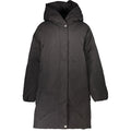 Veste pour femme Tommy Hilfiger en polyester noire, coupe décontractée avec col et poches visibles.