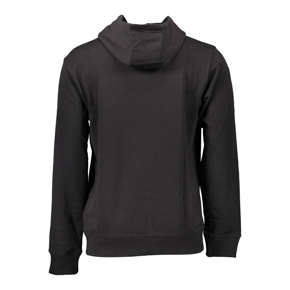 Sweatshirt homme en coton noir de Tommy Hilfiger, style décontracté, avec logo sur la poitrine, pour un look moderne.