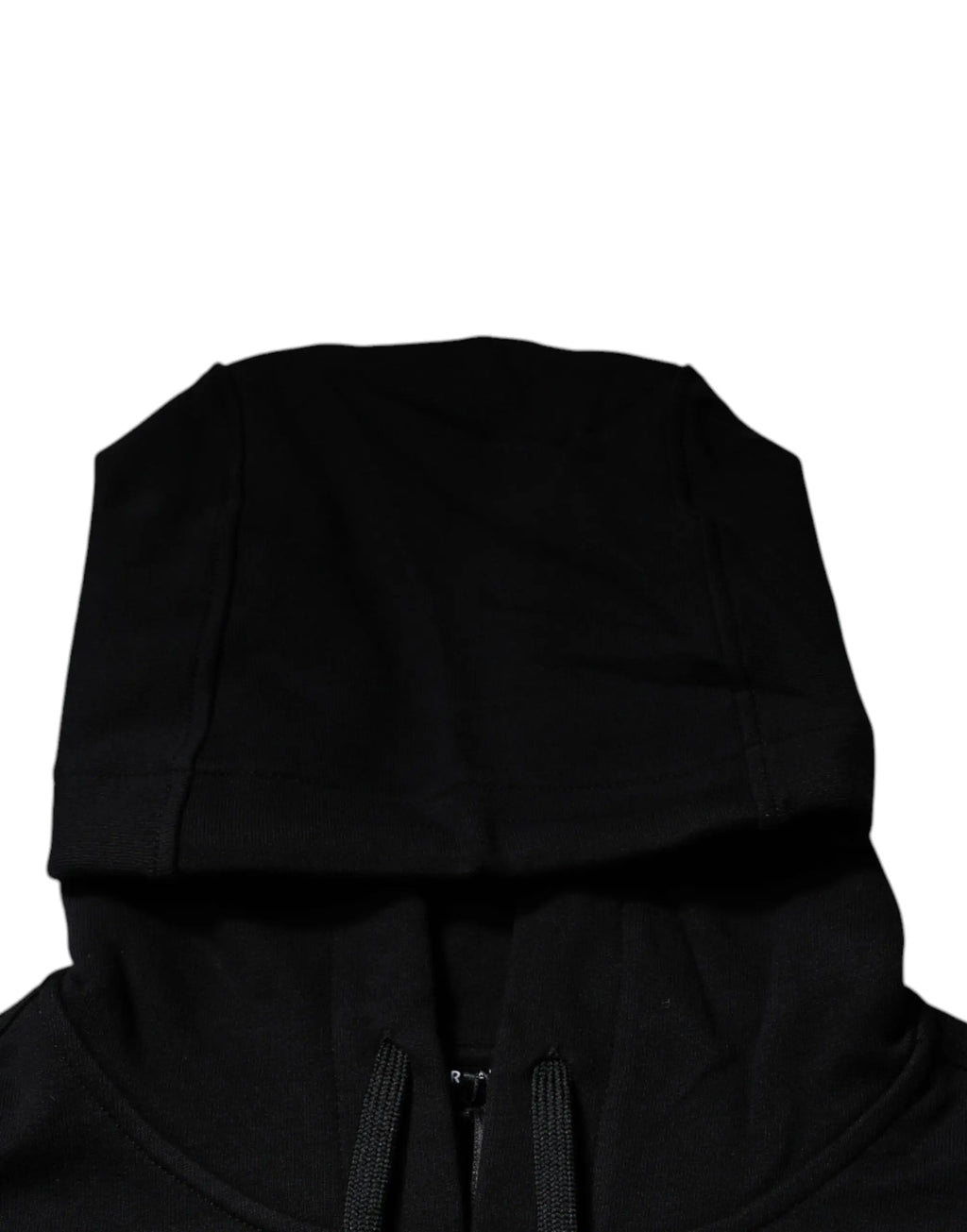 Versace black medusa cotton hoodie pullover sweatshirt with front zipper and matching drawstrings
