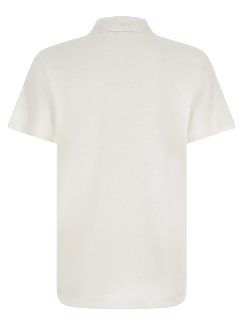 Polo en coton blanc crème versace manches courtes col classique design minimaliste