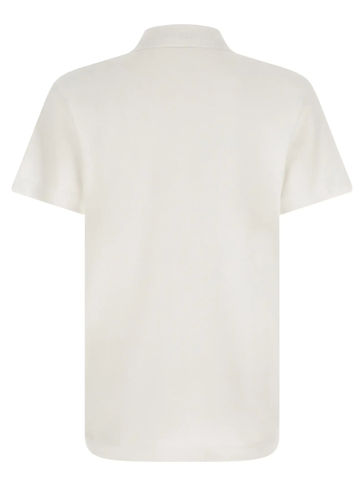 Polo en coton blanc crème versace manches courtes col classique design minimaliste