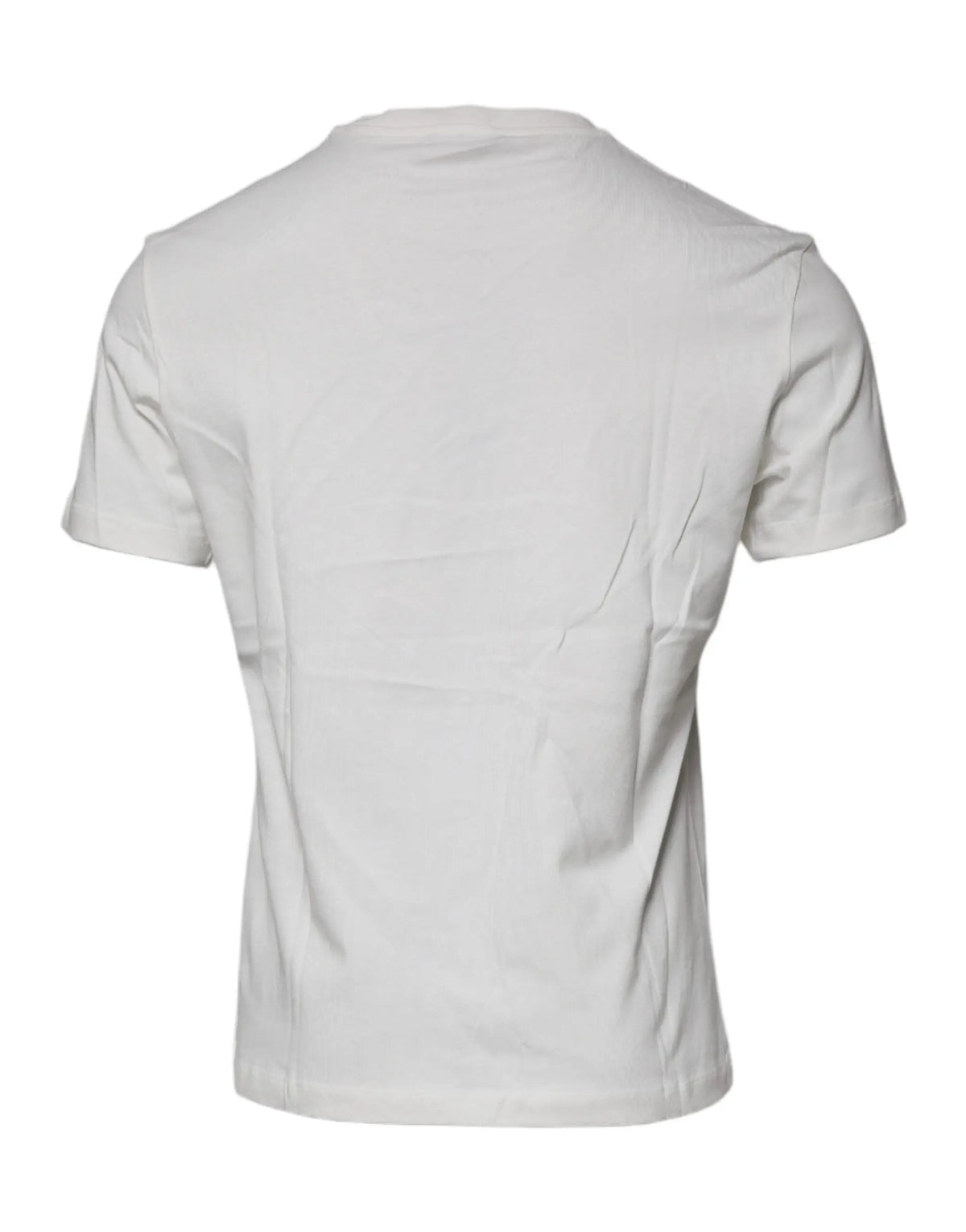 T-shirt blanc versace en coton avec col rond classique et manches courtes avec imprimé medusa